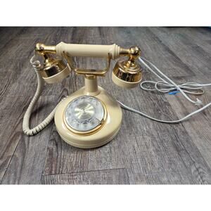 Vintage Western Electric French Princess Style Rotary Beige Gold desk phone